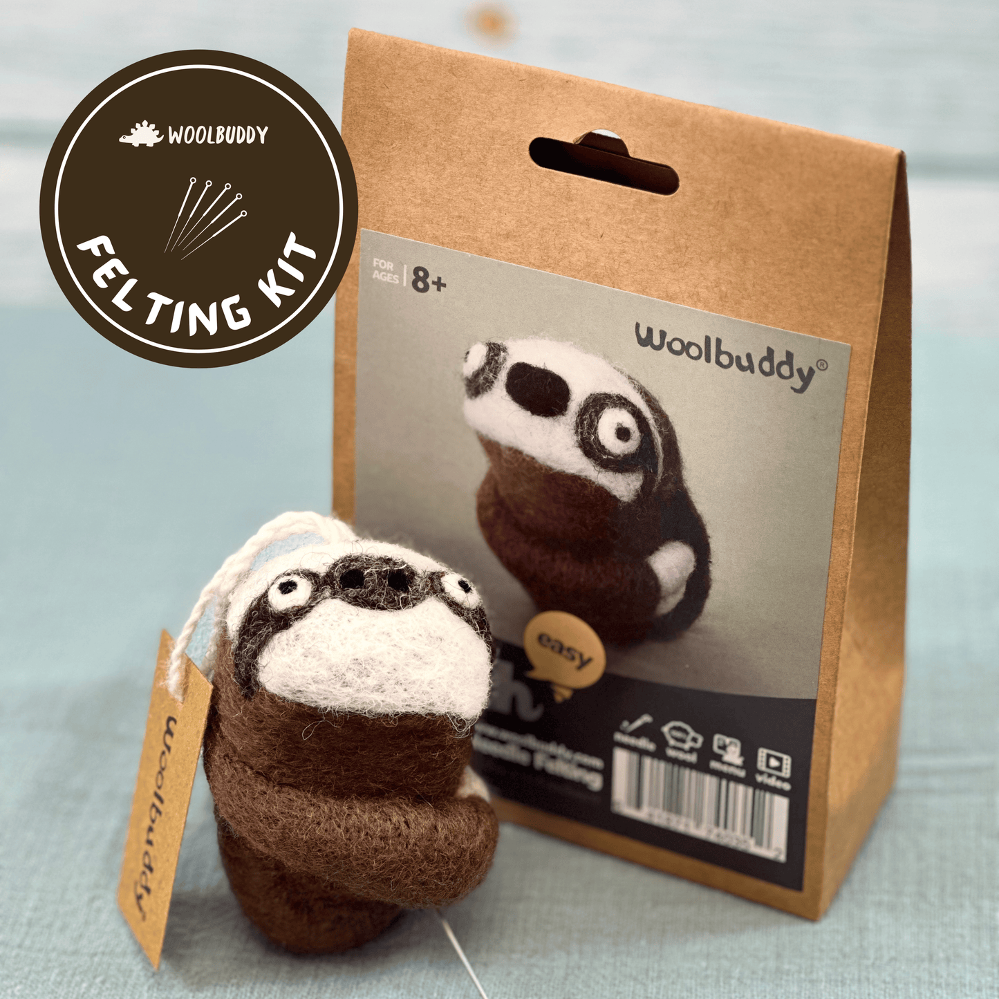 Needle Felting Sloth Kit