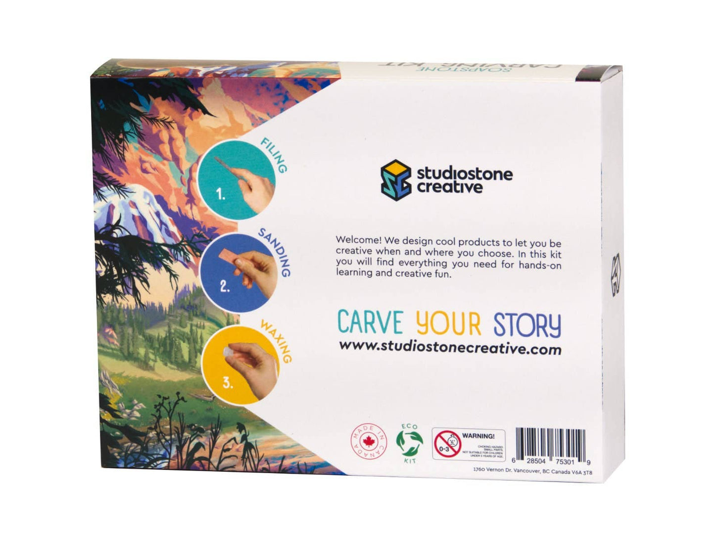 Cat Soapstone Carving and Whittling—DIY Arts and Craft Kit.