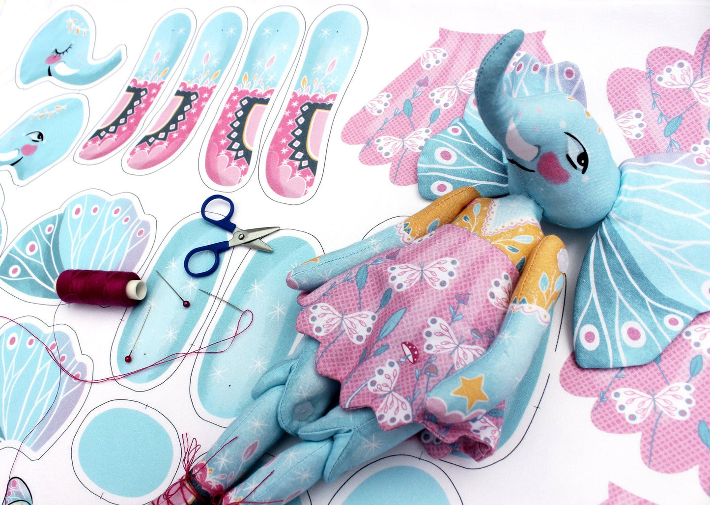 DIY Dolly Kit - Esme the Elephant Doll
