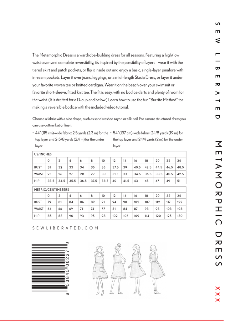 Metamorphic Dress Sewing Pattern