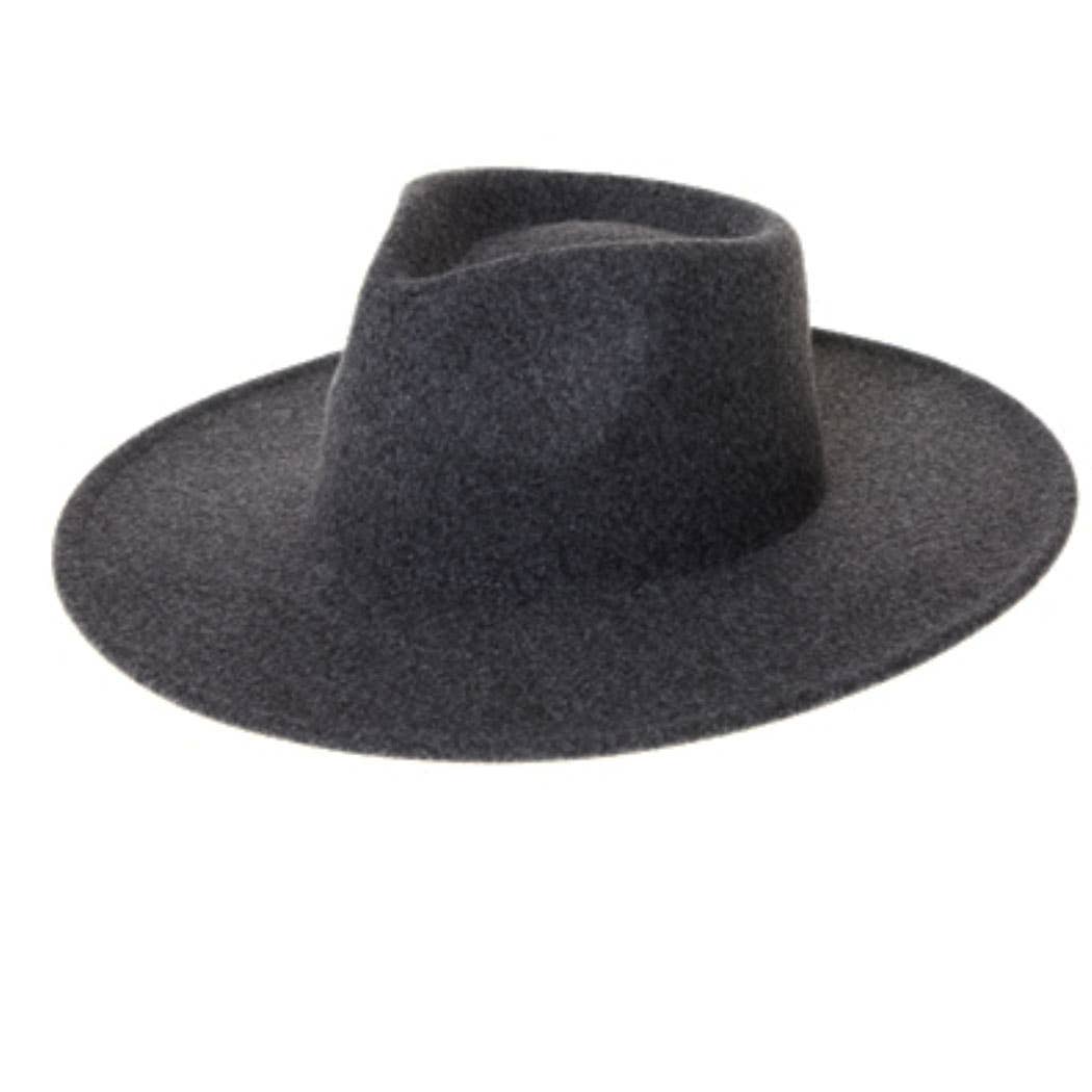 Vegan Felt Rancher Fedora Hat with Wide Brim: Mint