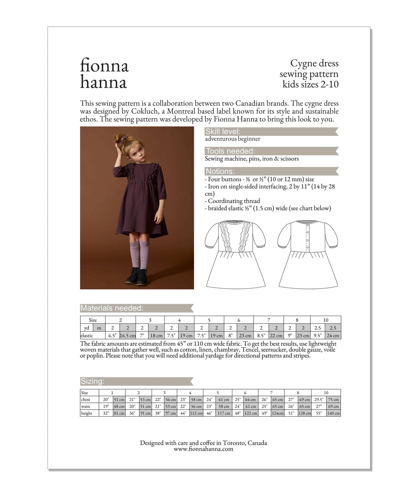 Cygne Dress Pattern