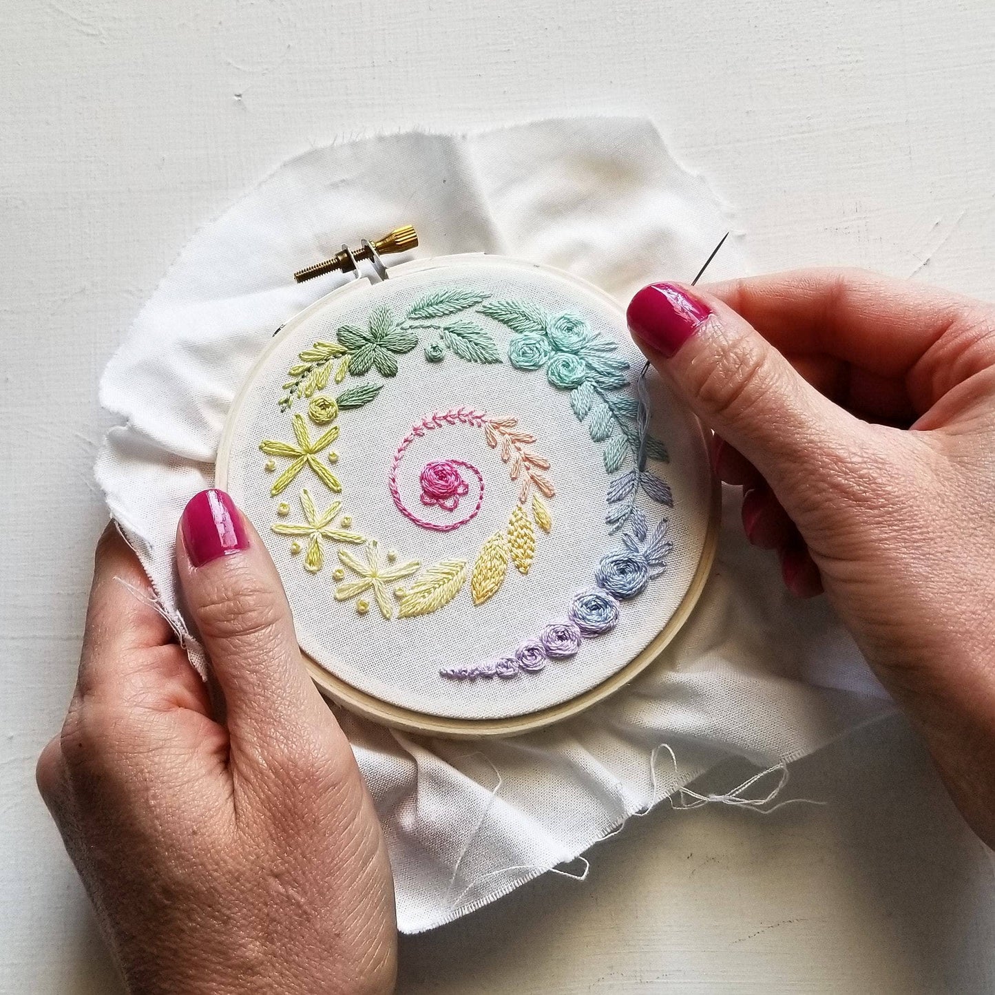 Spiral Sampler Beginner Embroidery Kit: Navy