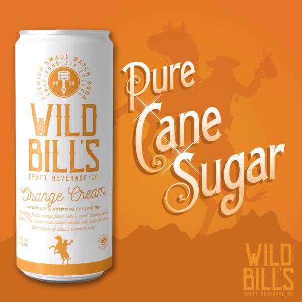 Orange Cream - Premium Cane Sugar Soda, 12-Pack, Cans