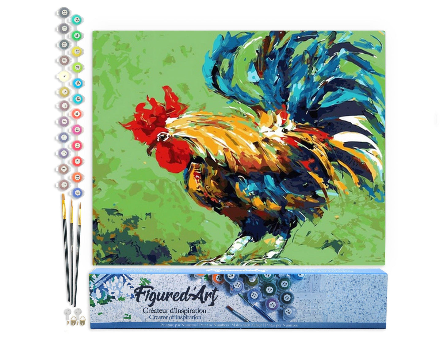 Paint by numbers - Rooster: Without frame / 16"x20"