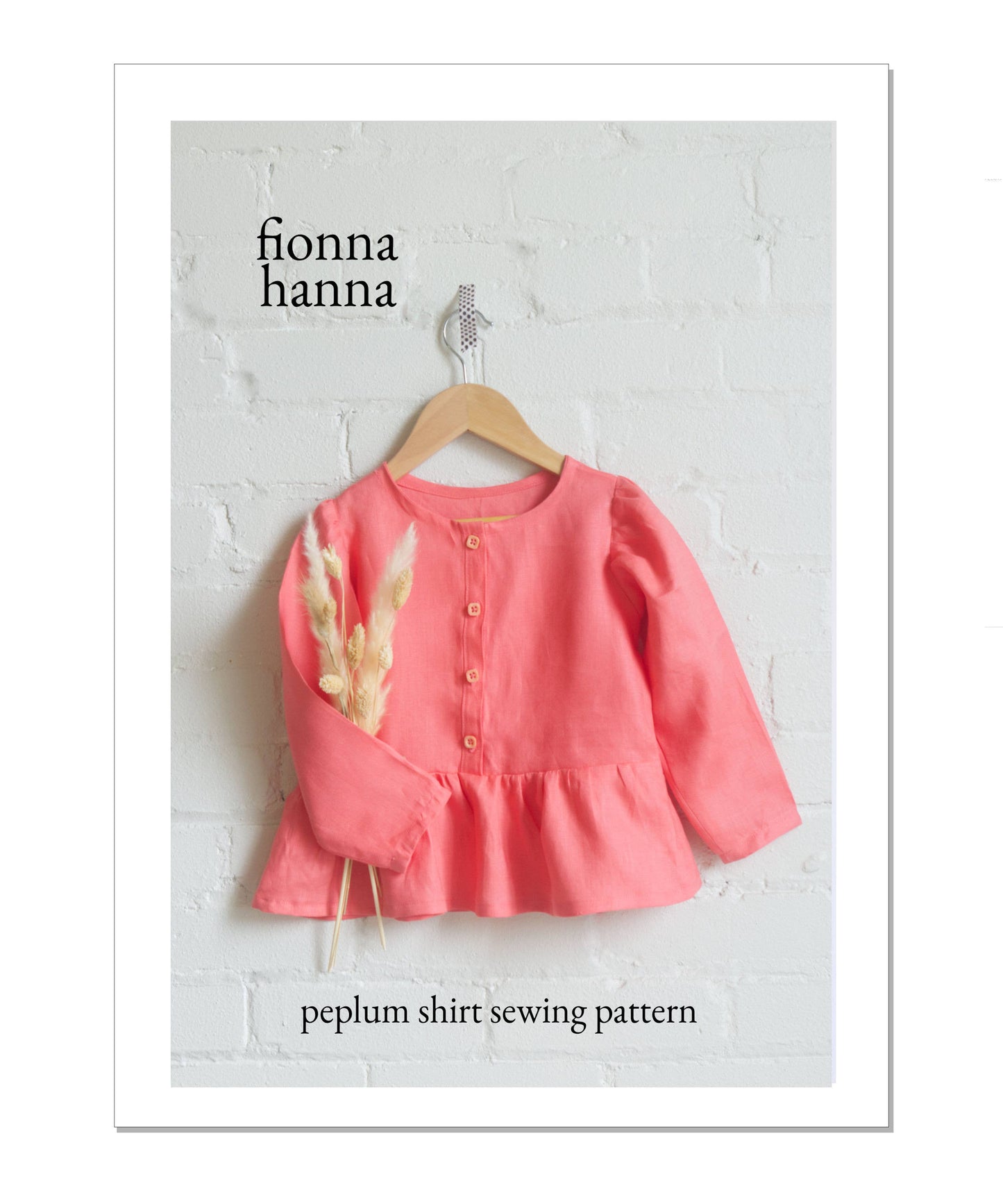 Peplum Shirt Sewing Pattern for Kids