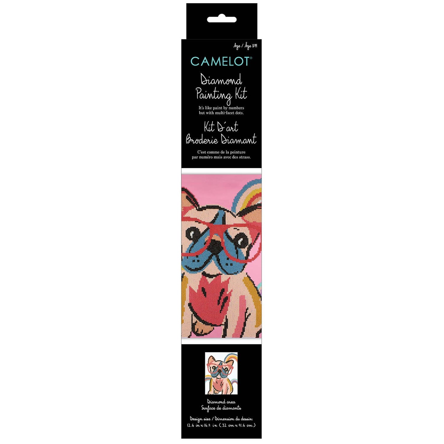 Cool Pop Puppy Diamond Painting Kit: 01 Multi