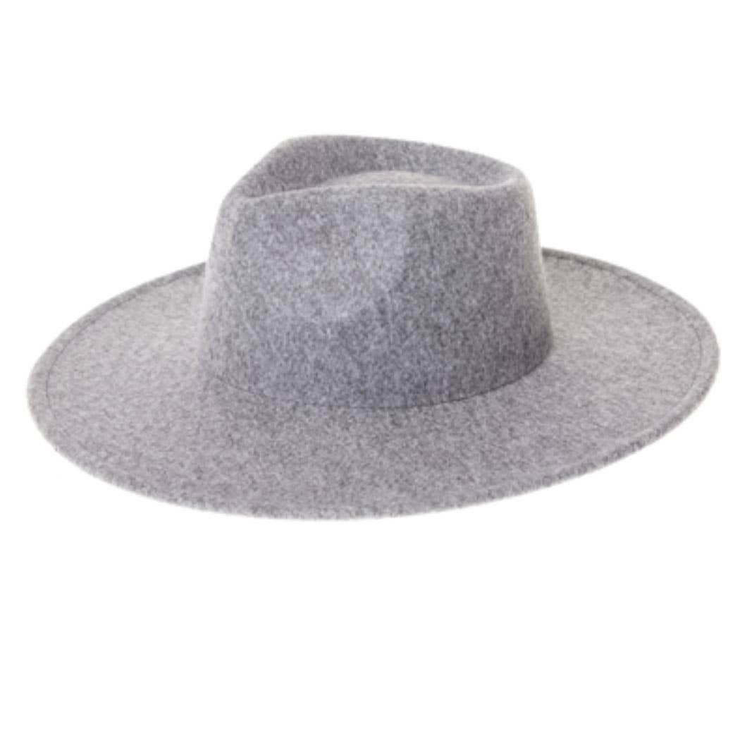 Vegan Felt Rancher Fedora Hat with Wide Brim: Mint