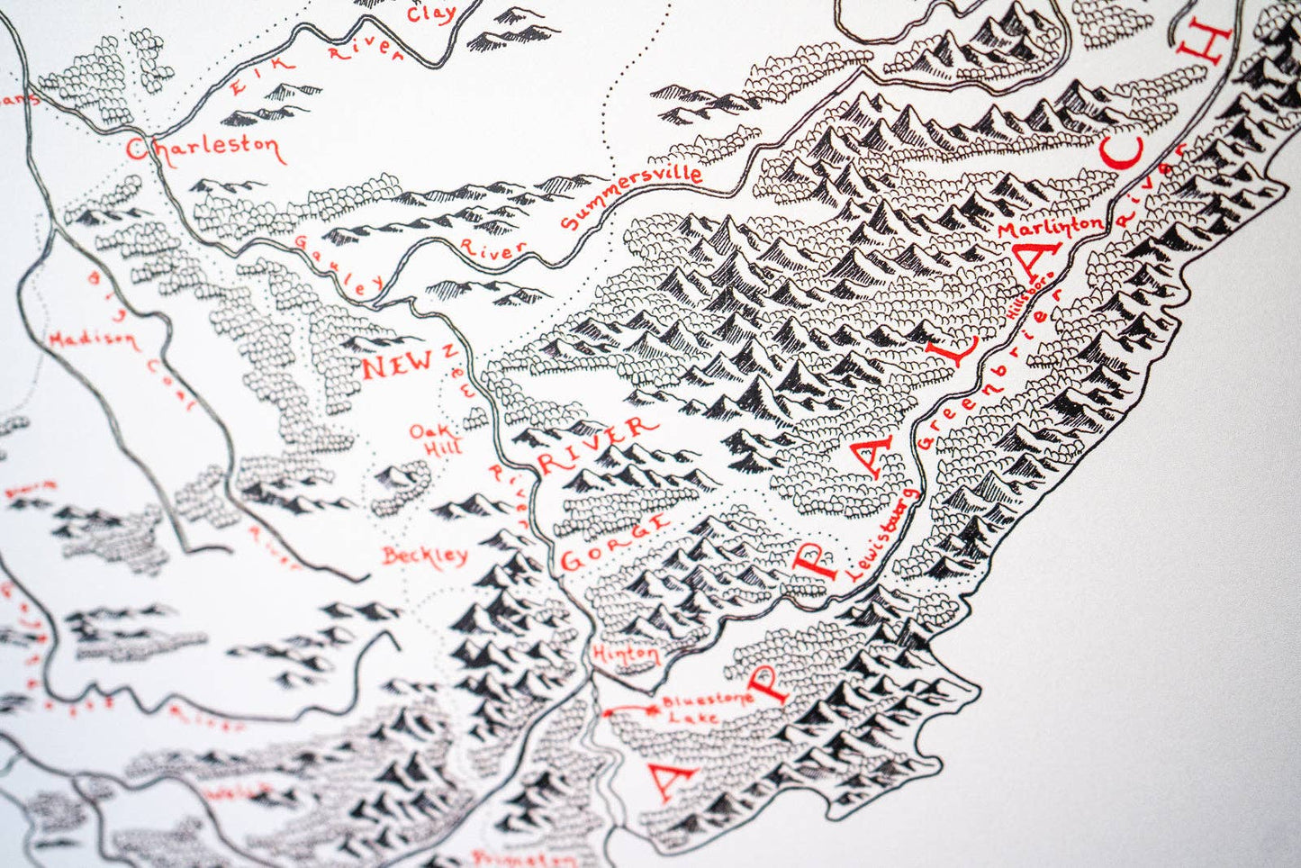 West Virginia Map: Aged-Look / NO (Not Framed) / 12X16