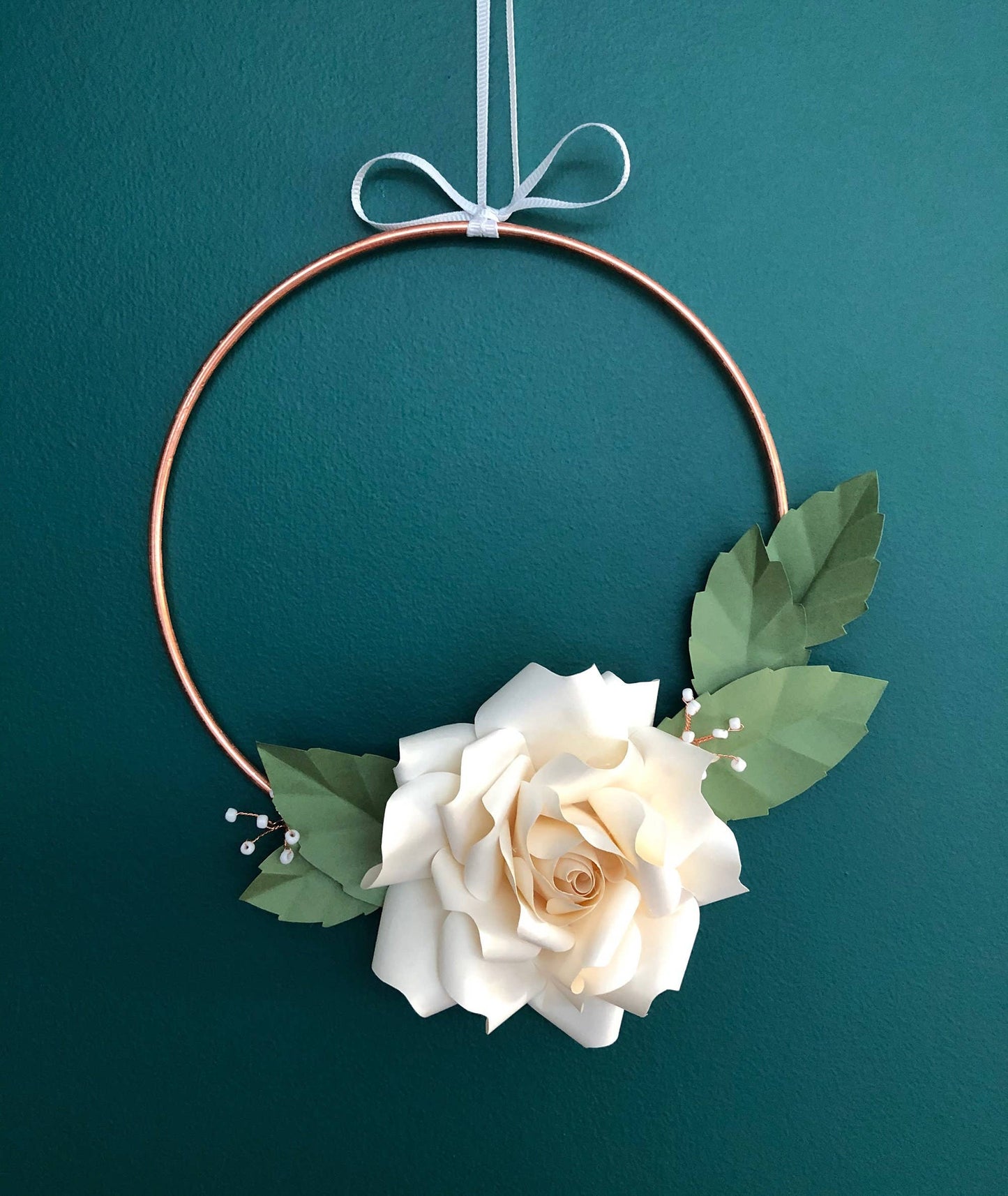 Paper Flower Craft Kit - Rose Wreath