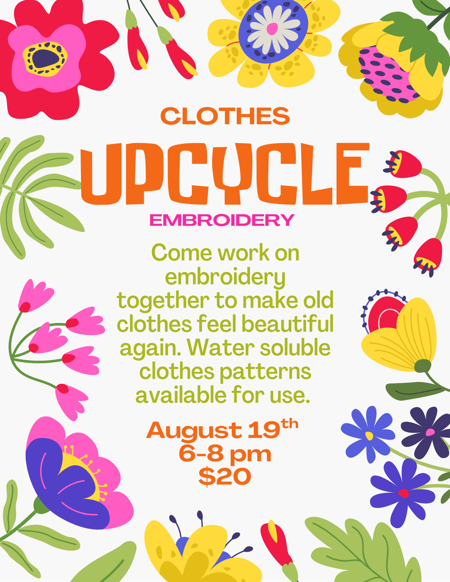 Clothes Upcycle Embroidery