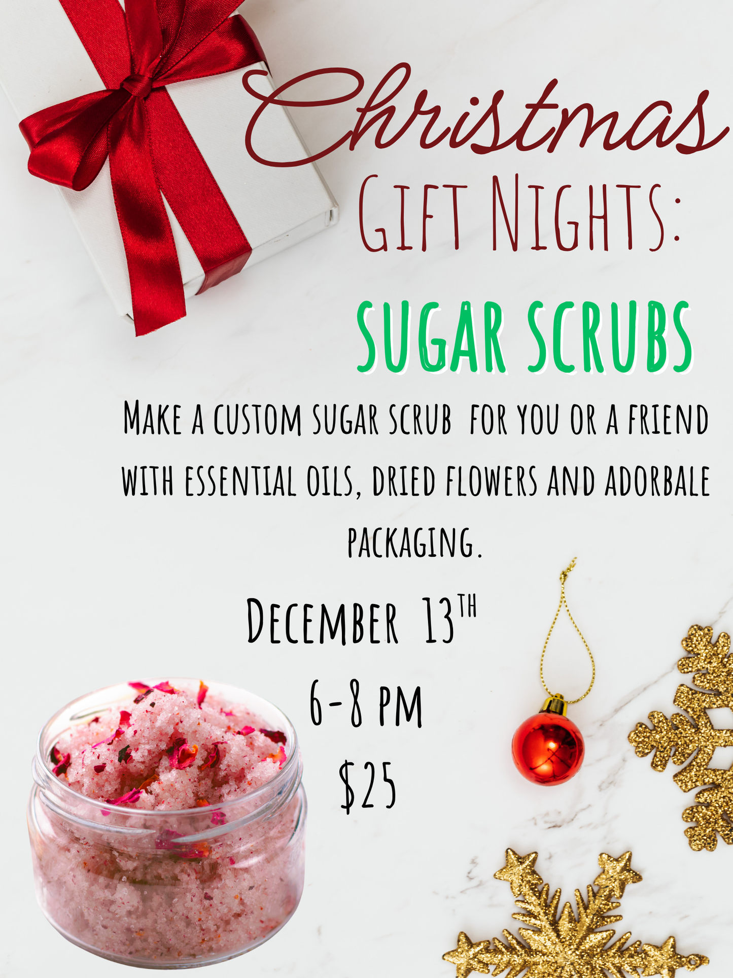 Christmas Craft Nights: Sugar Scrubs