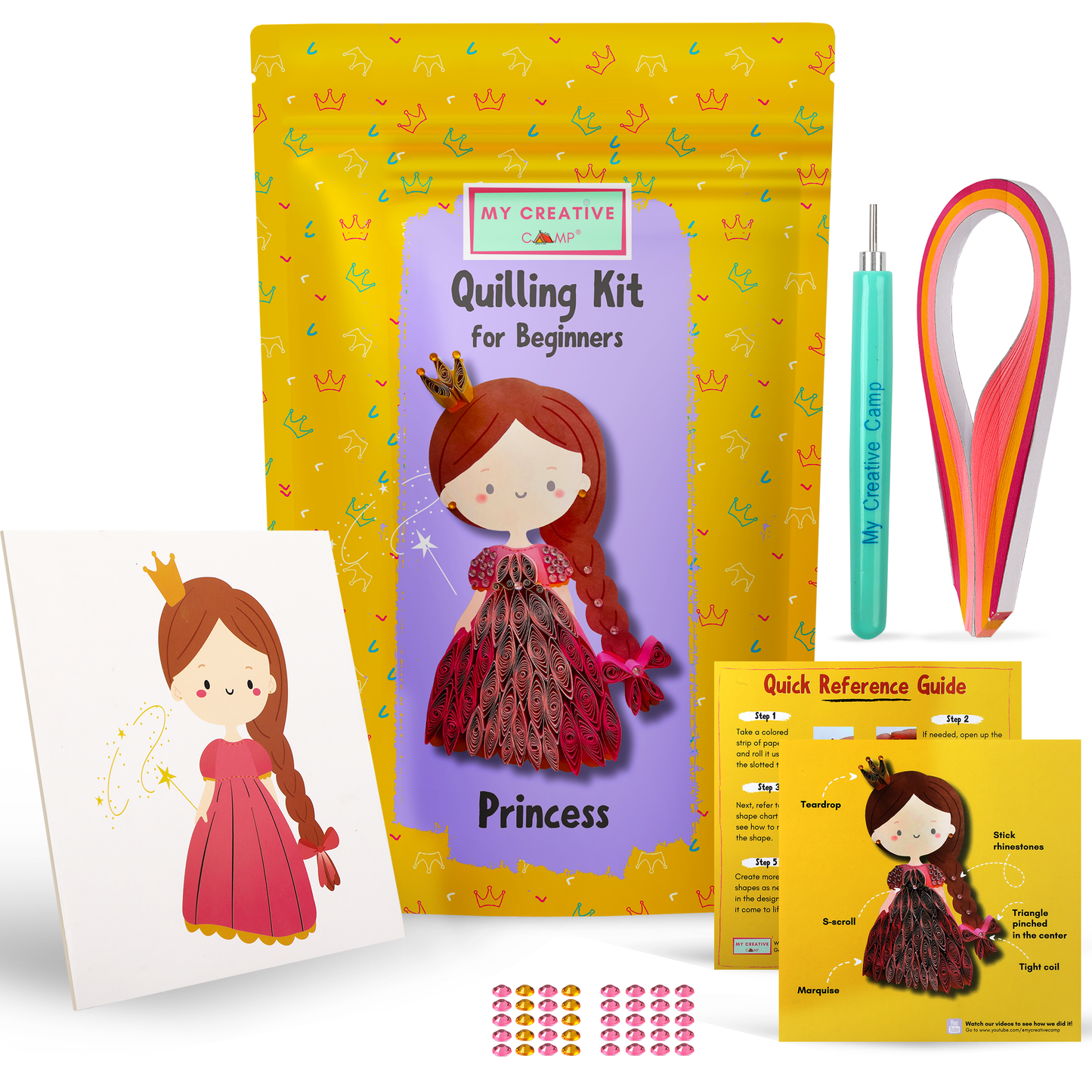 Beginner Princess Mini Quilling Craft Kit