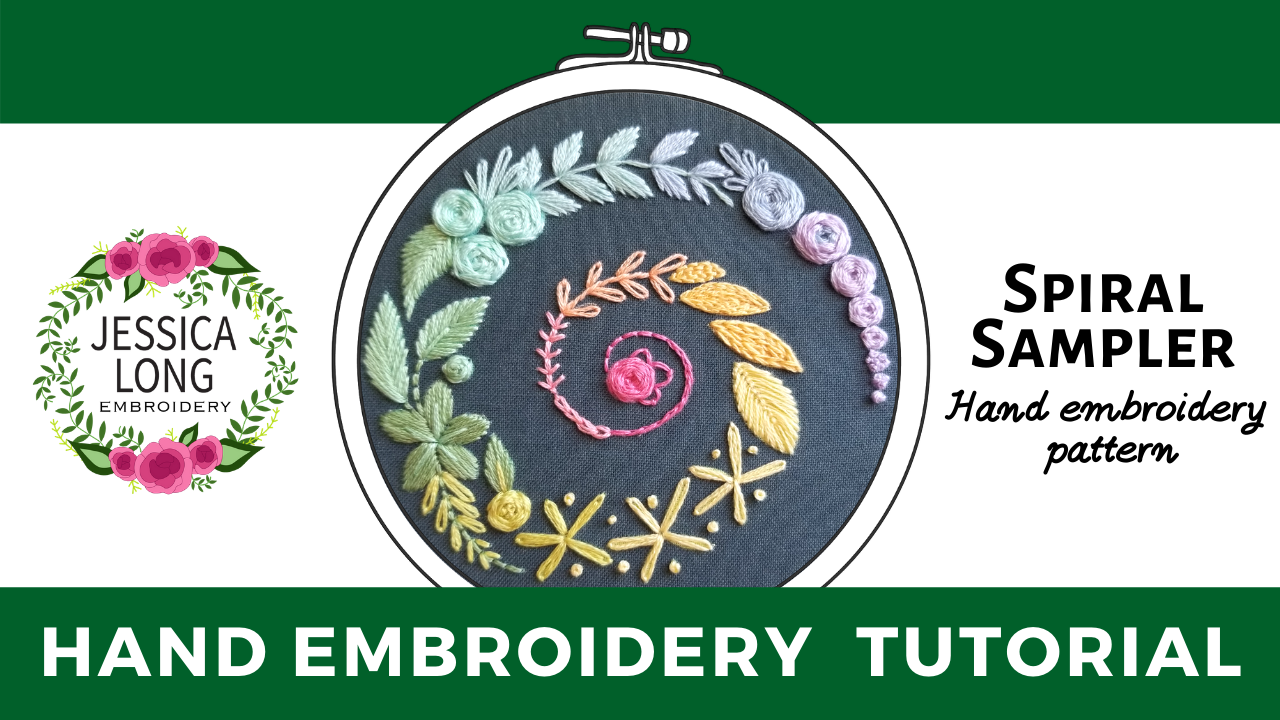 Spiral Sampler Beginner Embroidery Kit: Navy