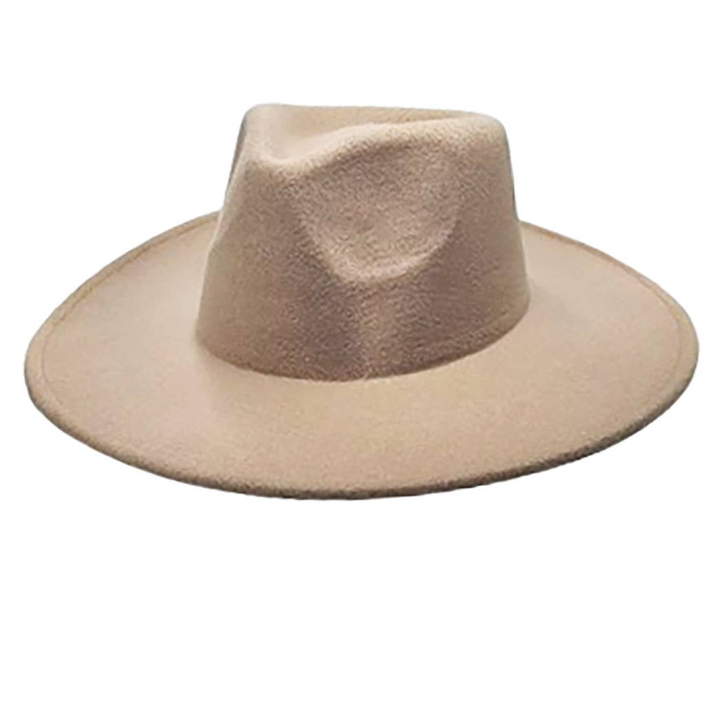 Vegan Felt Rancher Fedora Hat with Wide Brim: Mint