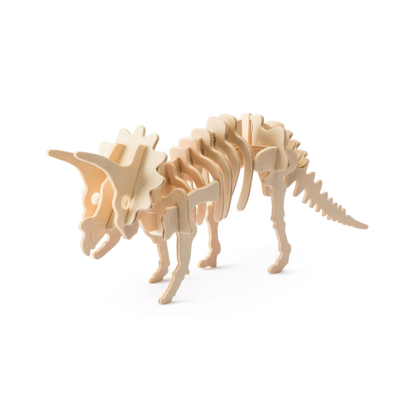 3D Wooden Puzzle: Triceratops
