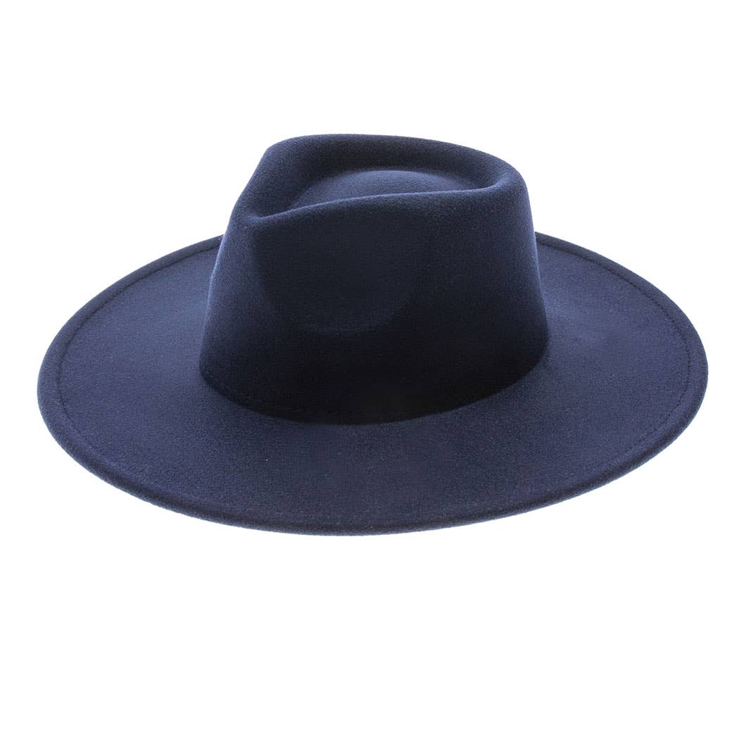 Vegan Felt Rancher Fedora Hat with Wide Brim: Mint