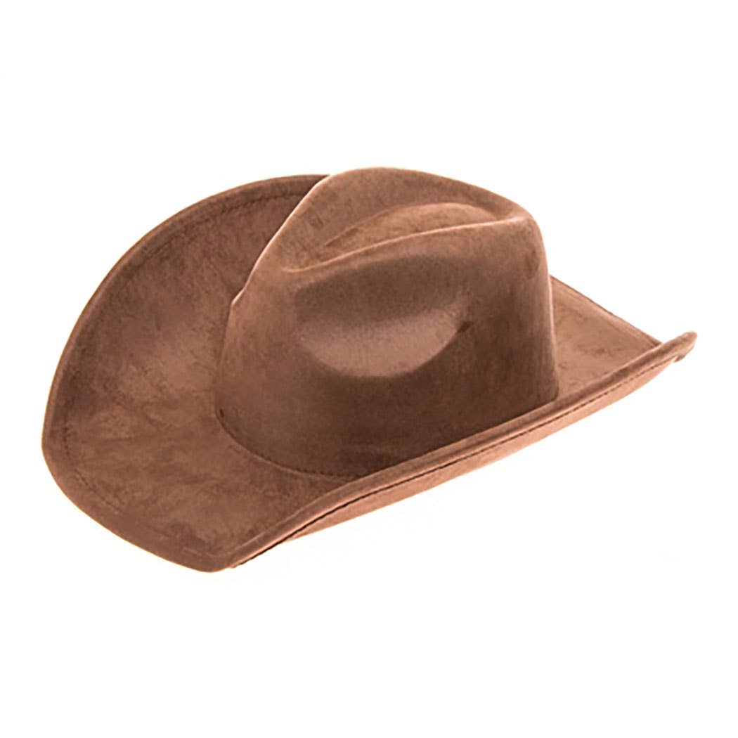 Vegan Suede Classic Cowboy Hat - Adjustable & Durable: Olive