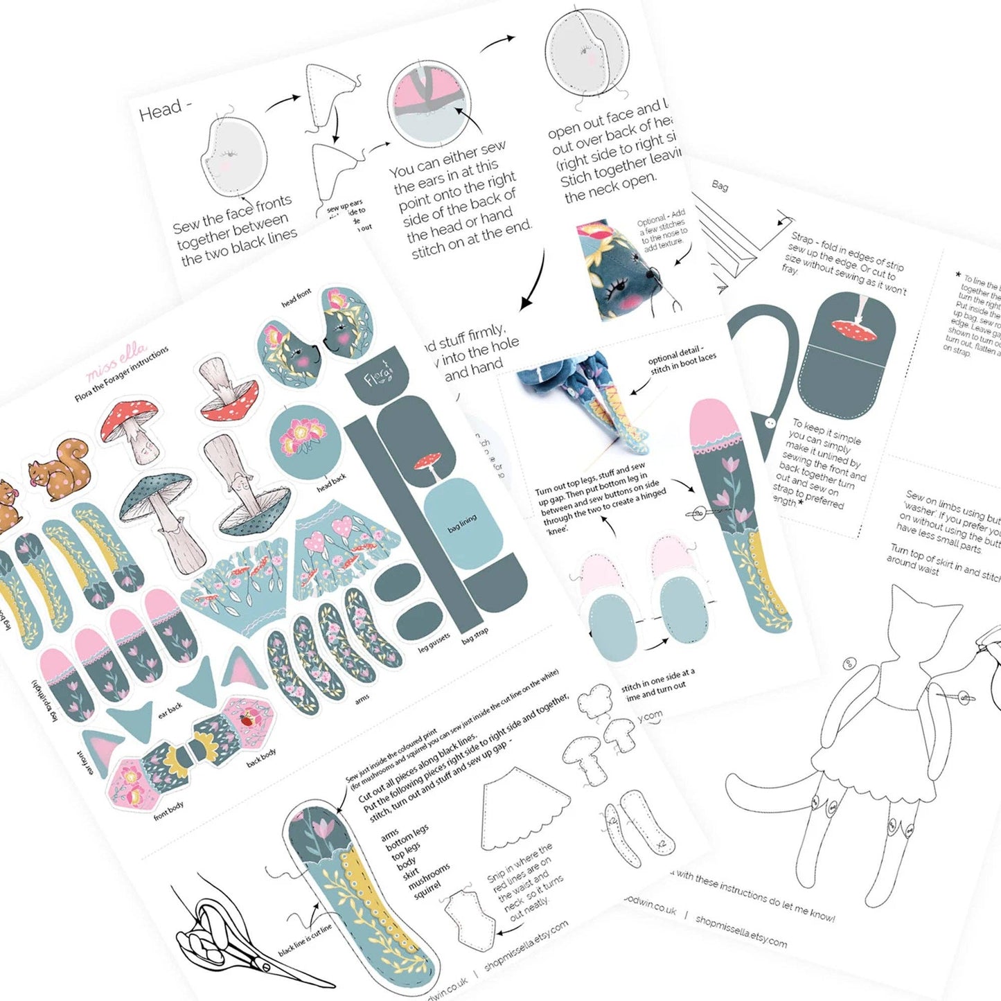 DIY Dolly Kit - Flora the Forager and Mushroom Book