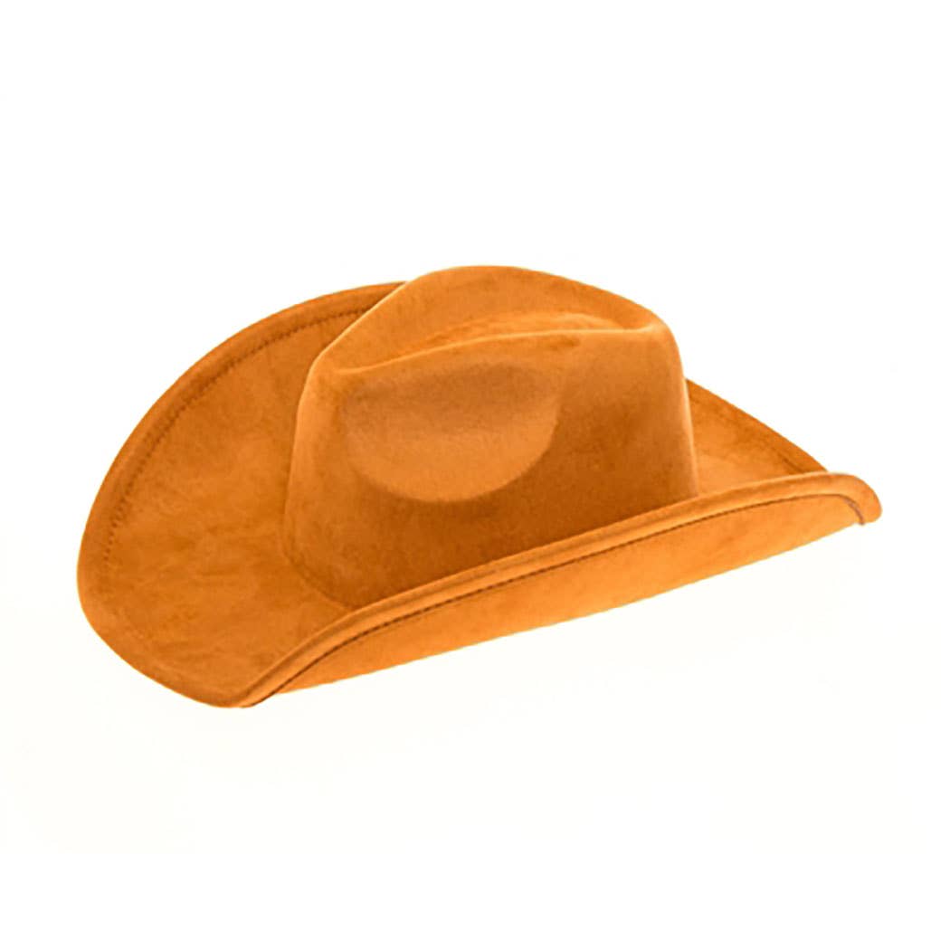Vegan Suede Classic Cowboy Hat - Adjustable & Durable: Olive