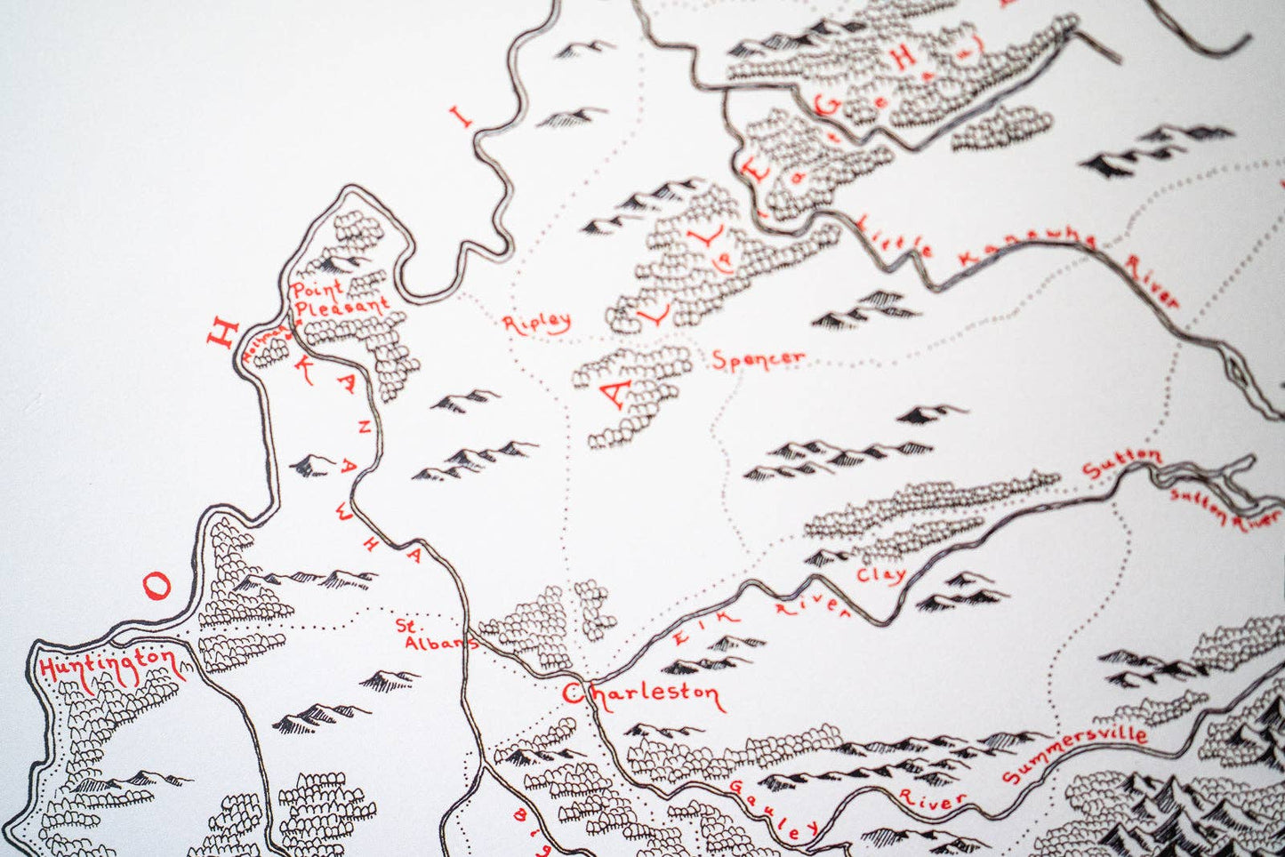 West Virginia Map: Aged-Look / NO (Not Framed) / 12X16