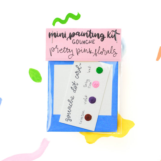Mini Painting Kit- Pretty Pink Florals