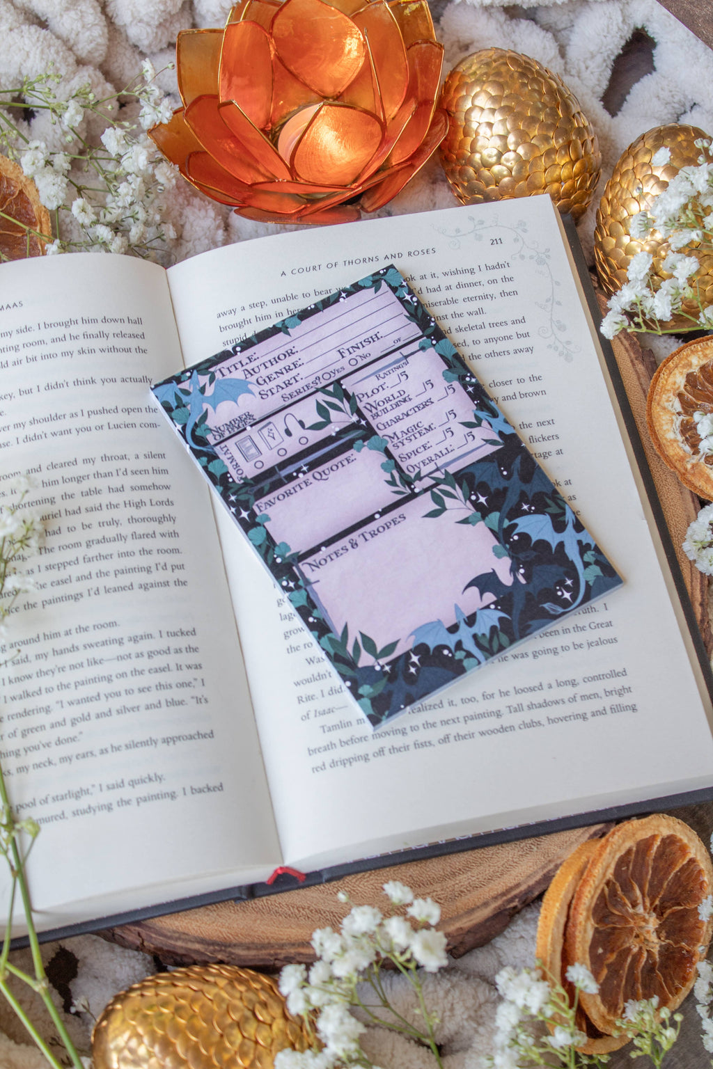 4x6 Book Review Post-it Notepad | Fantasy Reader
