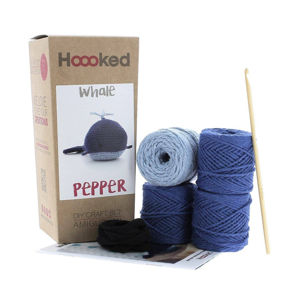 DIY Crochet Kit Whale Pepper Eco Barbante