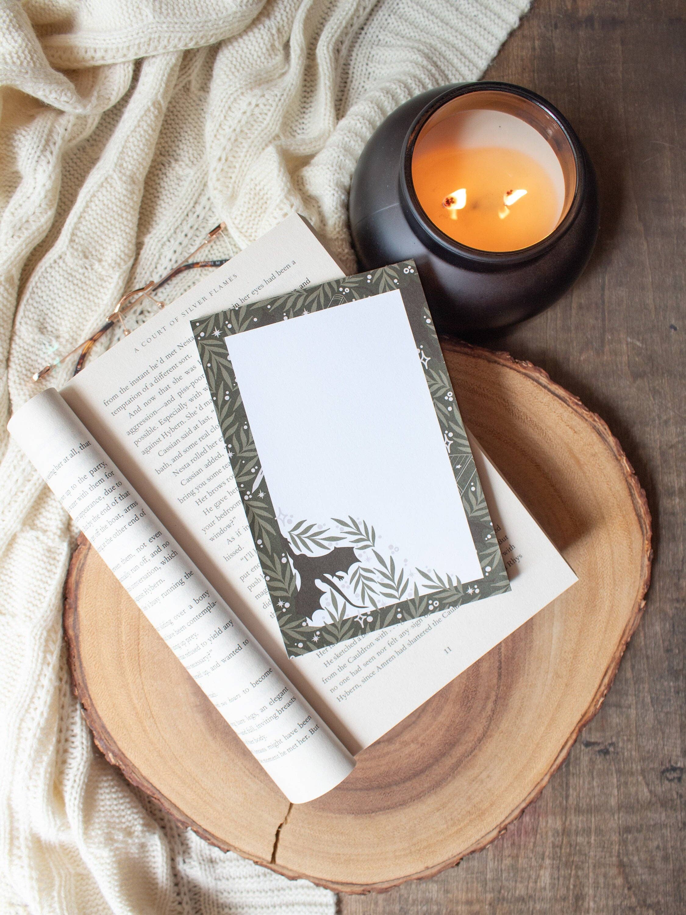 4x6 Fantasy Dragon Notepad | Book Lover Stationery and Gifts: Navy/ Orange