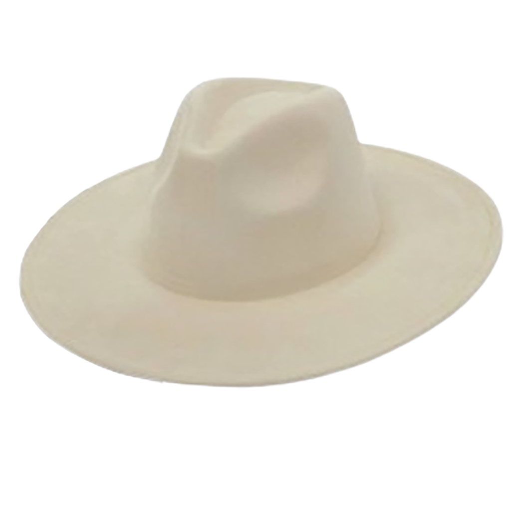 Vegan Suede Cowboy Hat - Flat Brim, Adjustable Fit: Olive