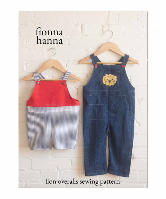 Lion Overalls Sewing Pattern for Kids