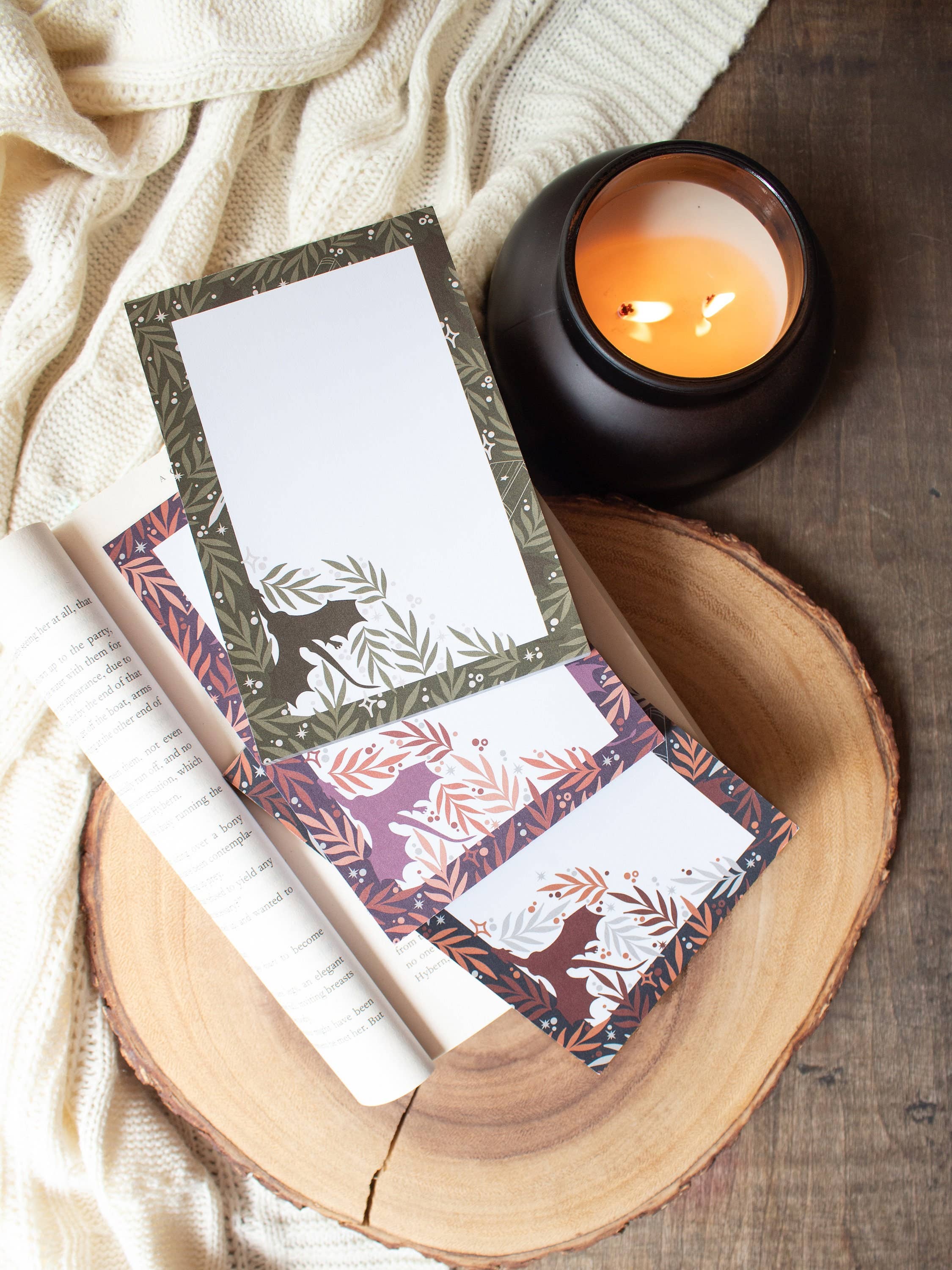 4x6 Fantasy Dragon Notepad | Book Lover Stationery and Gifts: Navy/ Orange