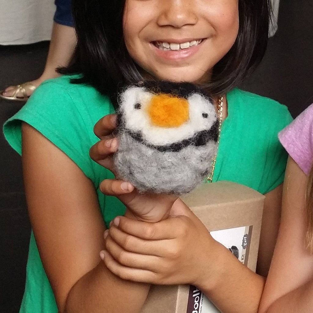 Needle Felting Kit – DIY penguin craft kit for beginners