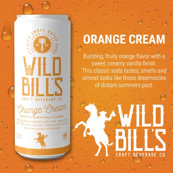 Orange Cream - Premium Cane Sugar Soda, 12-Pack, Cans