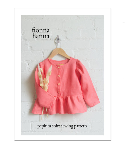 Peplum Shirt Sewing Pattern for Kids