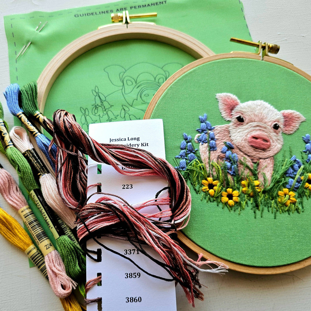 Posing Piglet Embroidery Kit