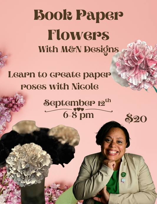 Book Paper Flowers with M&N Designs