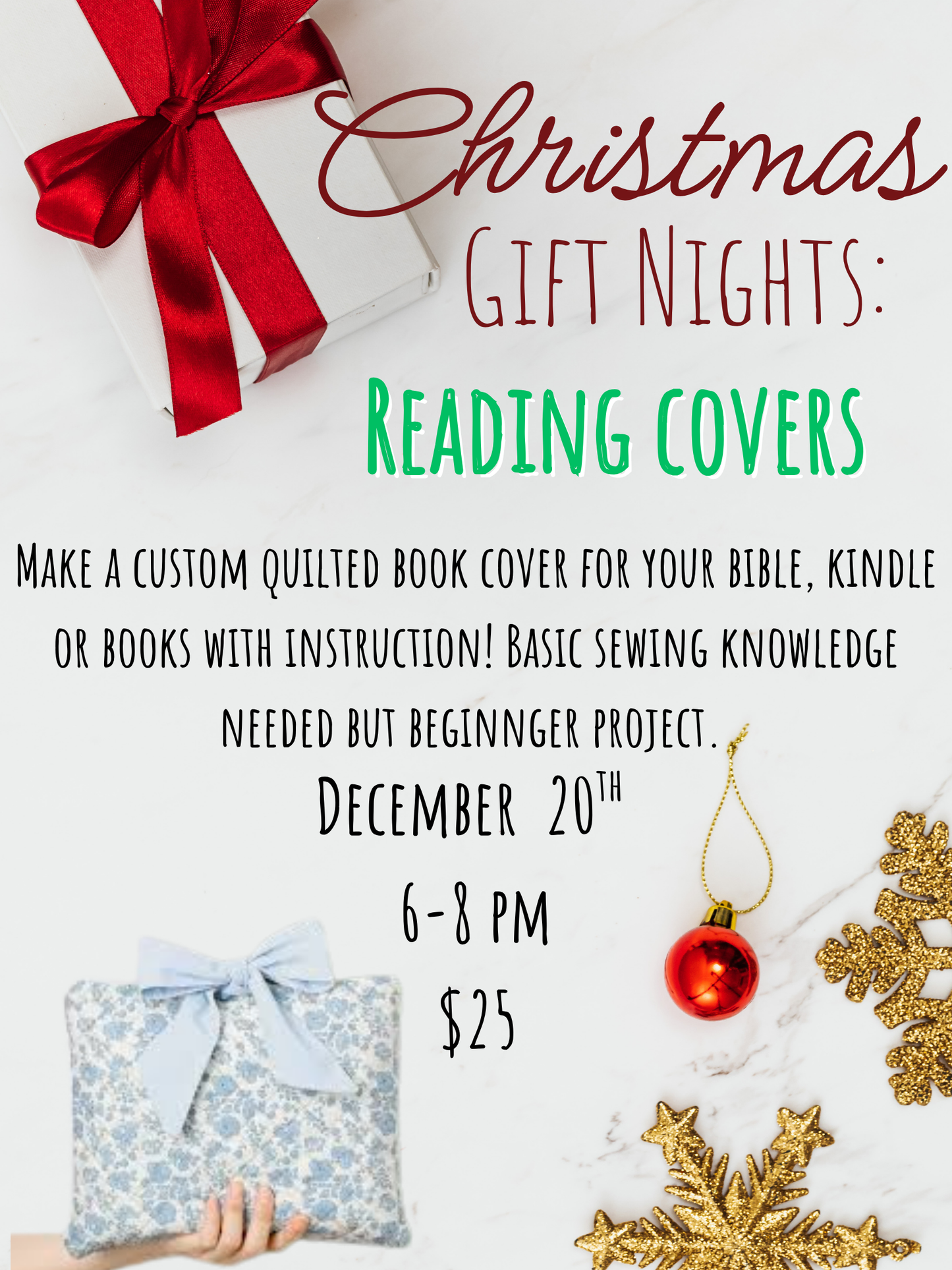 Christmas Craft Nights: Reading Covers