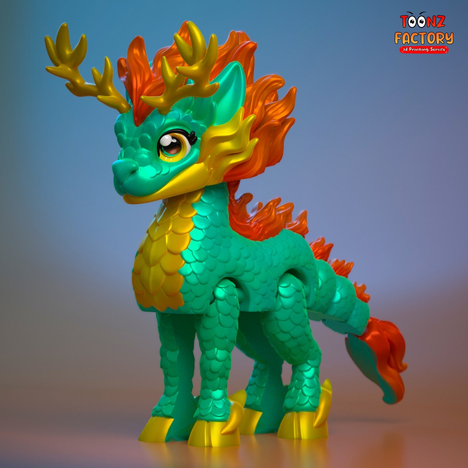Paintable Chinese Dragon
