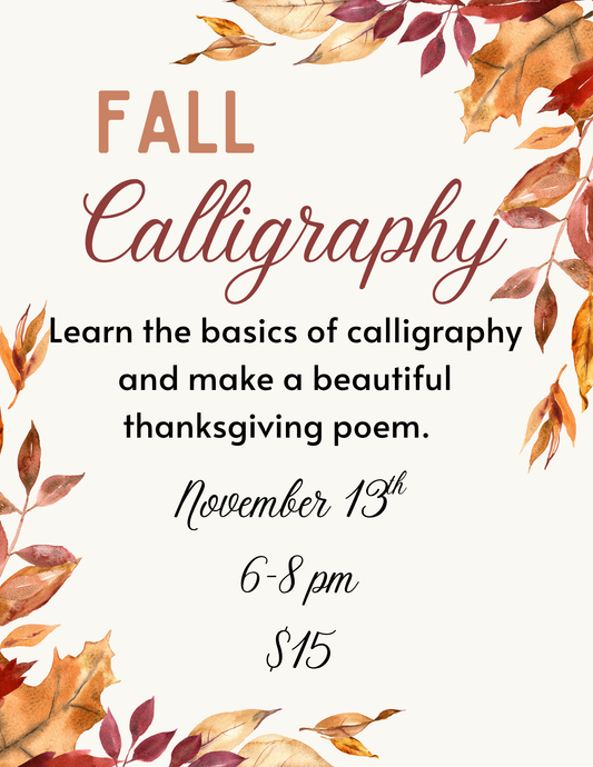 Fall Calligraphy Class