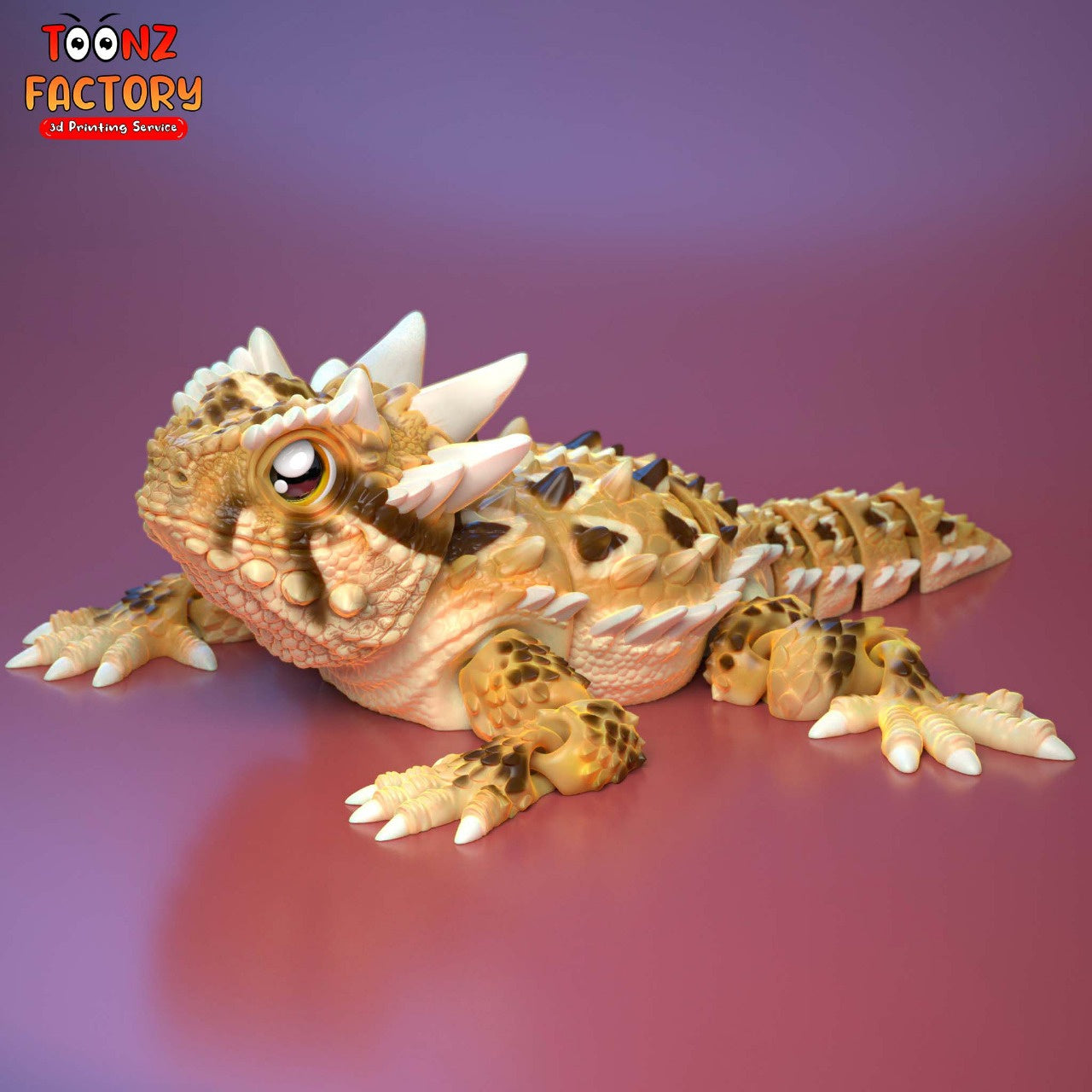 Paintable Horned Lizard