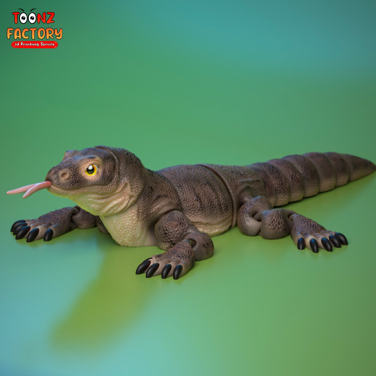 Paintable Komodo Dragon