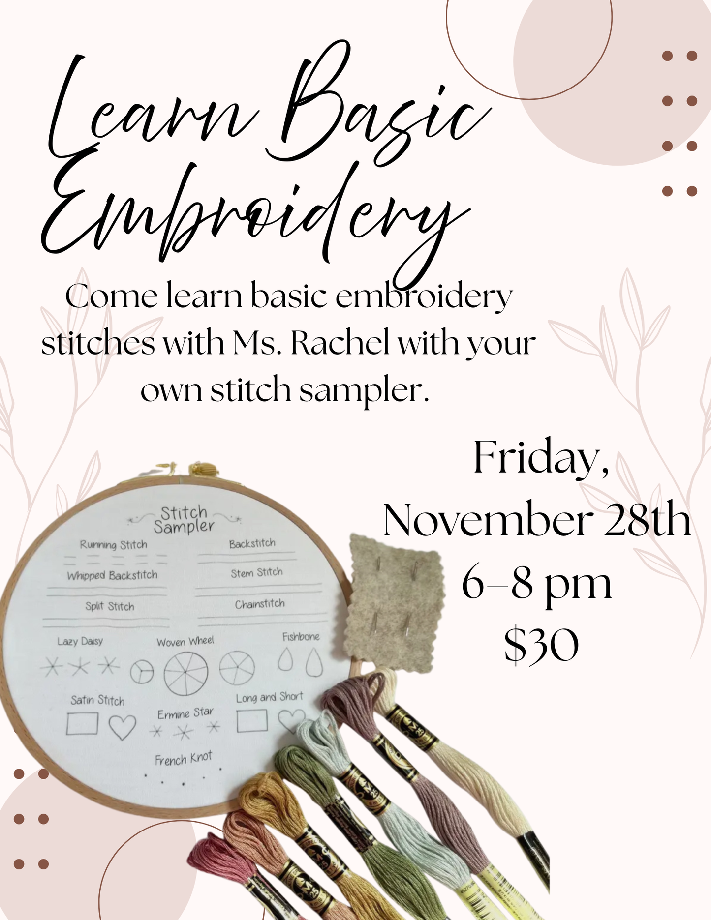 Basic Embroidery Stitches