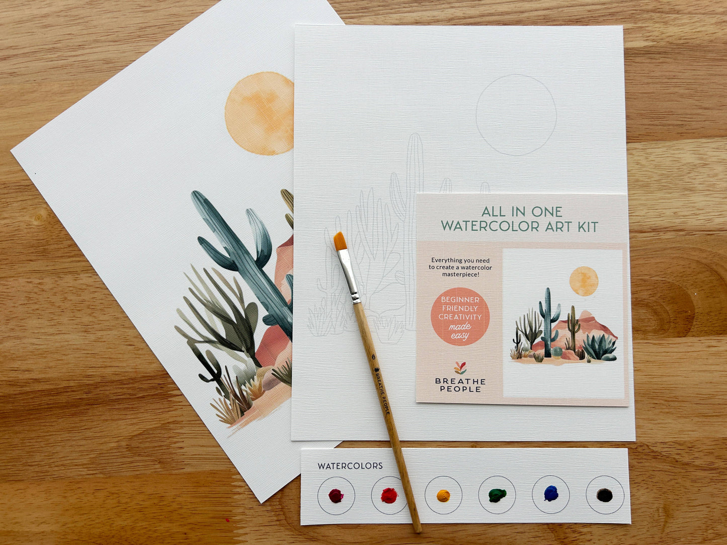 All-In-One Beginner Watercolor Kit - Desert Landscape
