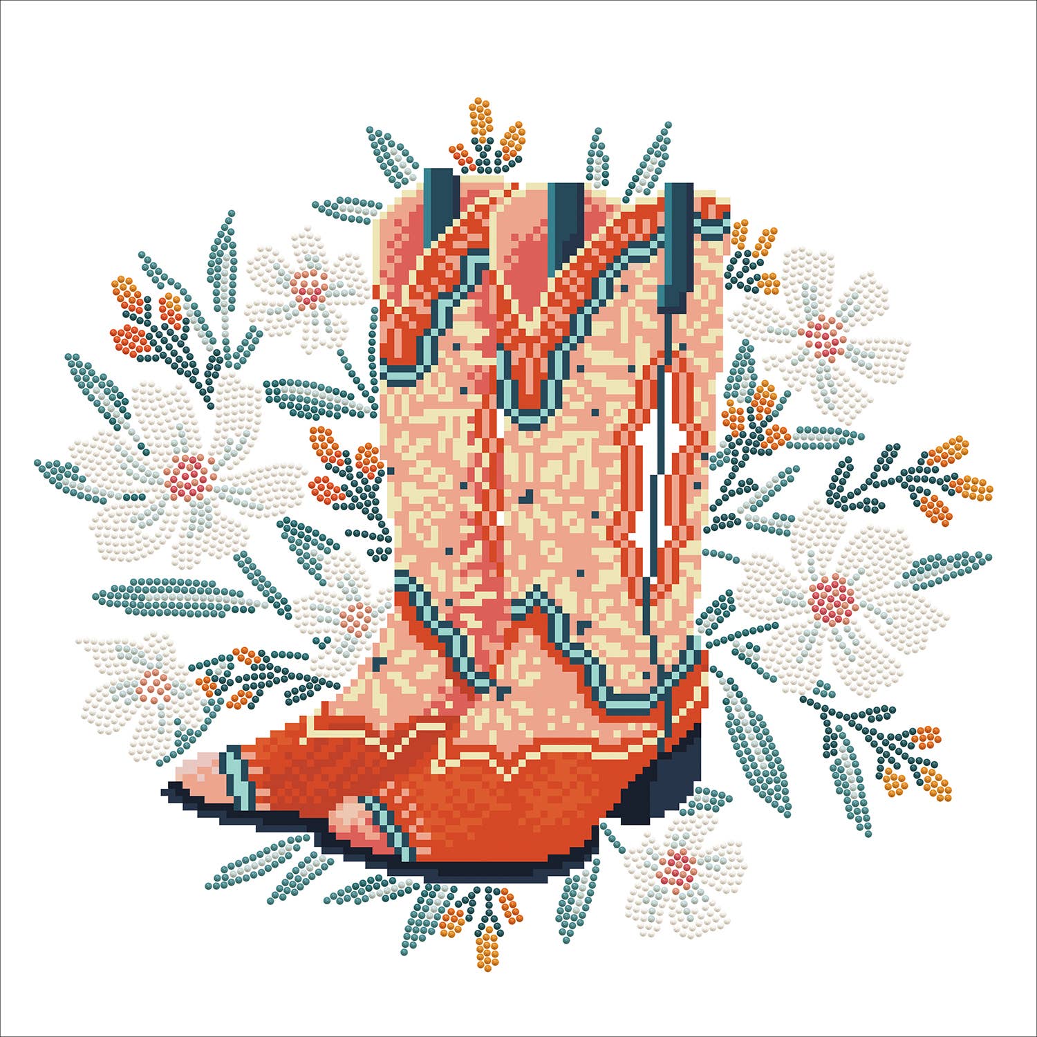 Footloose and Fancy Free Diamond Painting Kit: 01 Multi