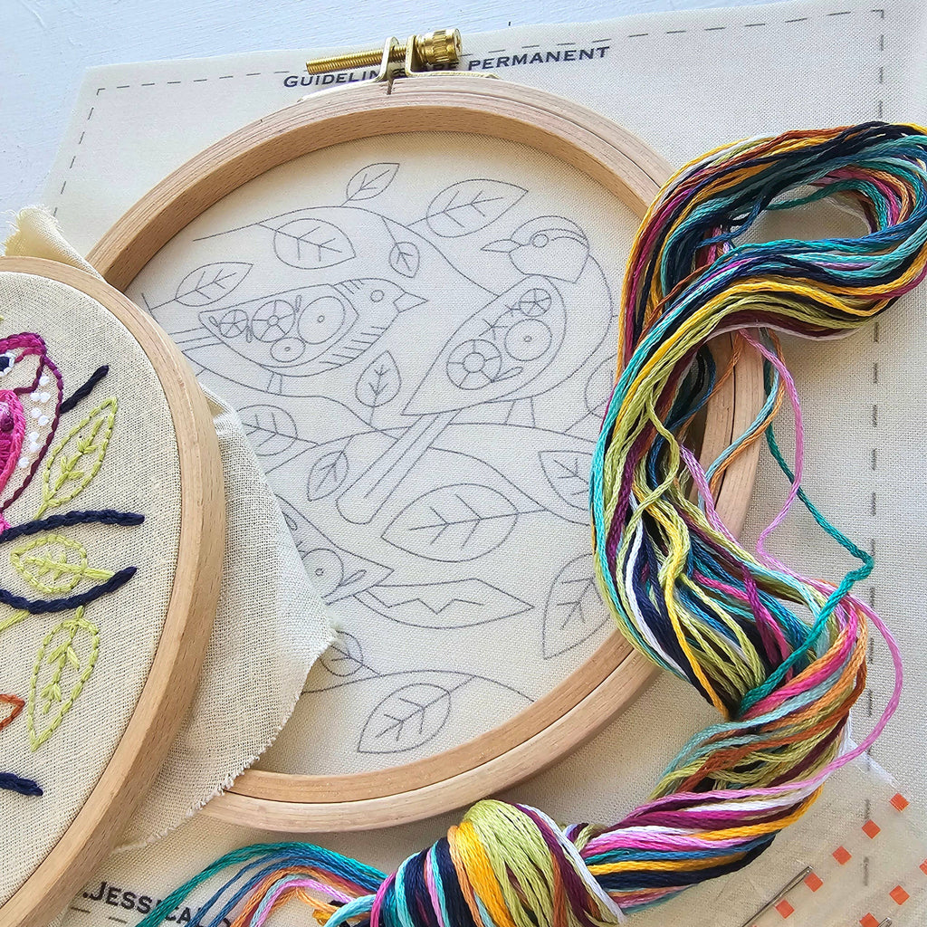 Birds of a Feather beginner embroidery kit