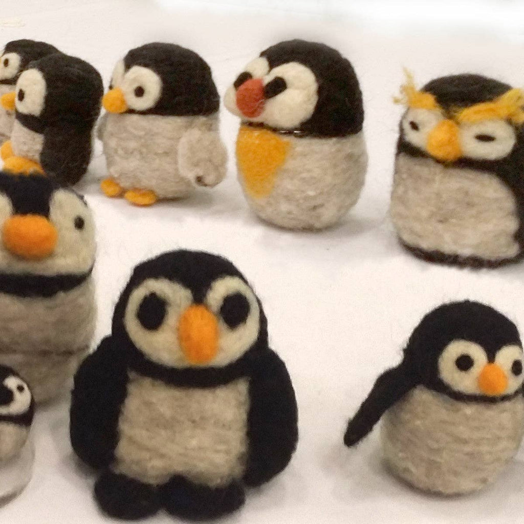 Needle Felting Kit – DIY penguin craft kit for beginners