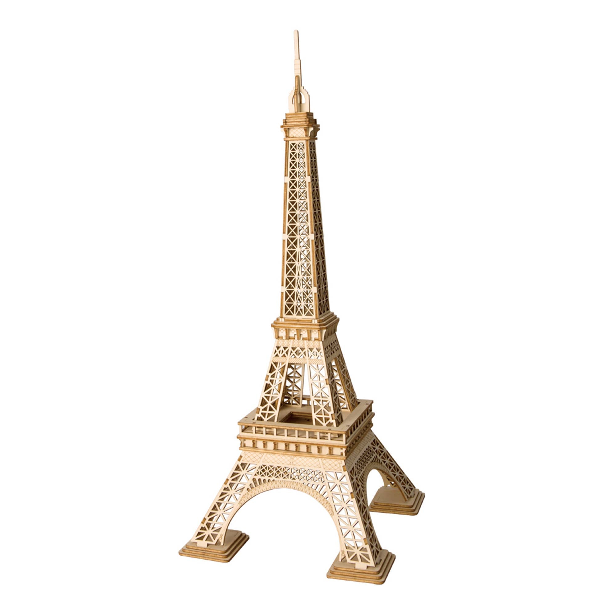 3D Laser Cut Wooden Puzzle: Eiffel Tower