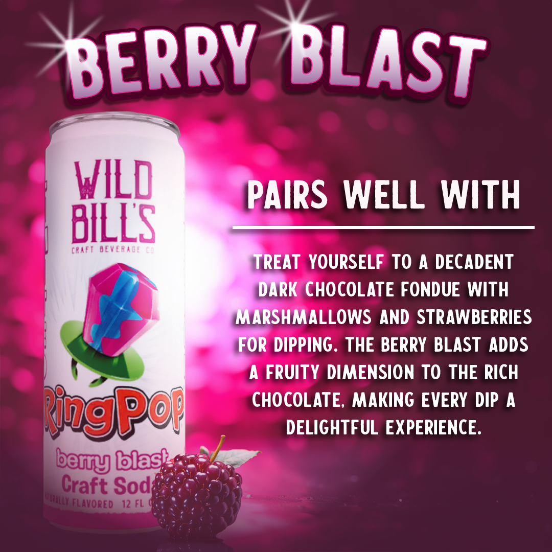 Ring Pop Soda Berry Blast Pure Cane Sugar, 12-Pack, Cans