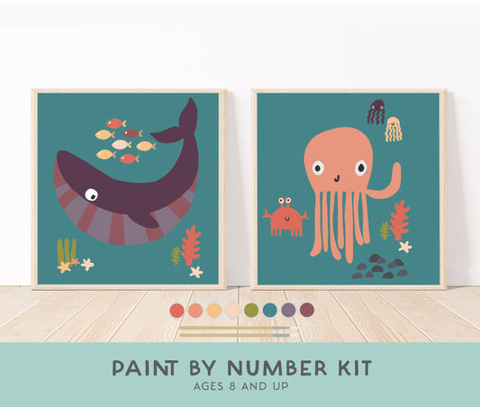 Party-Ready Paint Kits for KIDS + Simple Hosting Tools : Sea Creatures